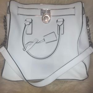 Michael Kors Nouveau Hamilton Large Leather Satchel Bag